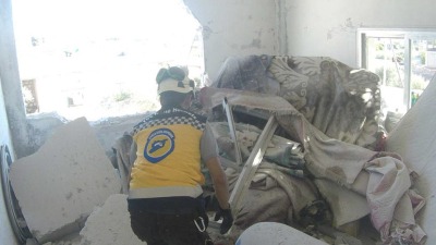 قصف على ريف إدلب (الدفاع المدني/ فيس بوك)