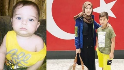خنساء معمورة وطفلها محمد زيد في تركيا (Hürriyet)