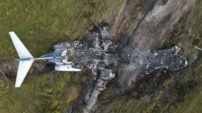 لقطات لطائرة تحطمت العام الماضي بولاية تكساس الأميركية - AP
