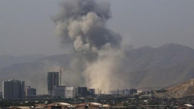 انفجار في العاصمة الأفغانية كابل (تويتر)