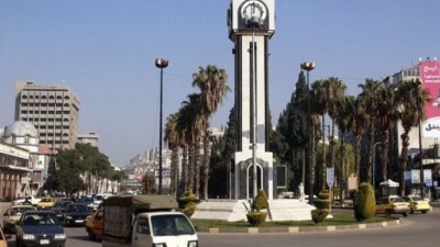 ساحة الساعة في وسط مدينة حمص