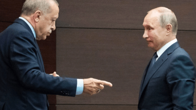 الرئيسان التركي رجب طيب أردوغان والروسي فلاديمير بوتين - رويترز