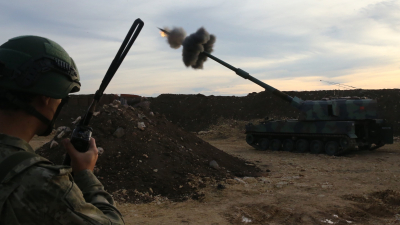  المدفعية التركية تستهدف مواقع لـ"قسد" شمالي سوريا - 21 تشرين الثاني 2022 (الأناضول)