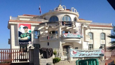 قصر الإعلامي فيصل القاسم في بلدة قنوات بعد سيطرة قوات النظام عليه -2015 (فيصل القاسم/ فيس بوك)