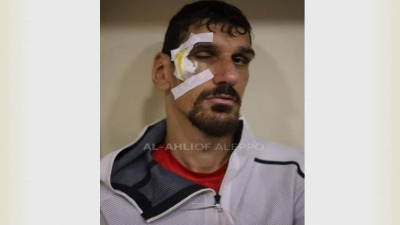 نادي أهلي حلب ينسحب من المباراة بعد تعرض لاعبه للضرب بالقداحة