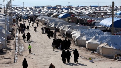 مخيم الهول في شمال شرقي سوريا - رويترز