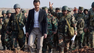 بشار الأسد يزور قواته في محافظة إدلب عام 2019 (سانا)