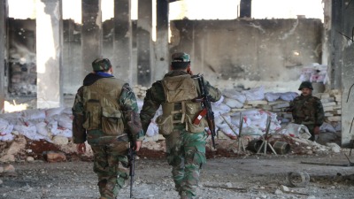 عناصر من قوات النظام السوري – شباط 2020 (AFP)