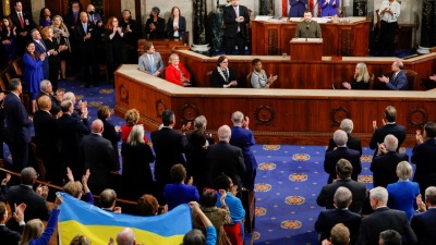 زيلينسكي يلقي خطاباً في الكونغرس الأميركي - رويترز