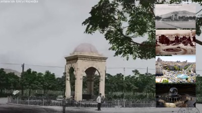 نصب الضابط الفرنس غاستون ديكاربانتيري في الساحة المعروفة اليوم باسم السبع بحرات بدمشق 
