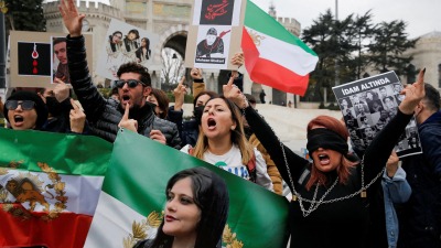 مظاهرة ضد النظام الإيراني في إسطنبول ـ رويترز