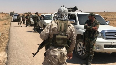 عناصر من قوات النظام السوري في ريف درعا الشرقي (سبوتنيك)