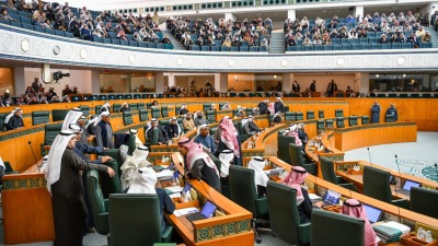 جلسة البرلمان الكويتي التي انسحبت منها الحكومة، في 10 كانون الثاني 2023 (كونا)