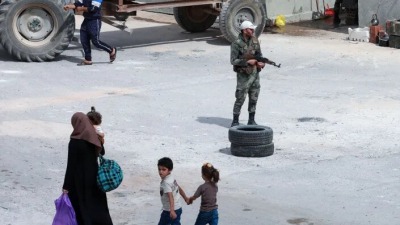 حاجز تفتيش لقوات النظام في درعا - التاريخ 21 أيلول 2021