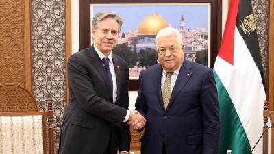 الرئيس الفلسطيني محمود عباس يلتقي وزير الخارجية الأميركي أنتوني بلينكن، رام الله، 31 كانون الثاني/يناير 2023 (الأناضول)