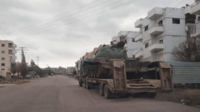 دبابة من التعزيزات الجديدة لجيش النظام في السويداء (السويداء24)