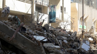 دمار من جراء الزلزال في اللاذقية ـ رويترز