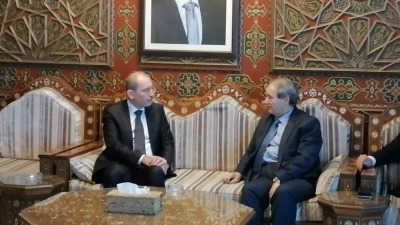 لقاء وزير الخارجية الأردني مع وزير خارجية النظام في دمشق - 15 من شباط2023 (صحيفة الوطن)