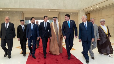 وفد من رؤساء برلمانات عربية يلتقي ببشار الأسد في دمشق
