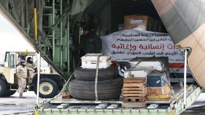 مساعدات إغاثية وصلت إلى مناطق سيطرة النظام السوري (Gettyimages.ru)