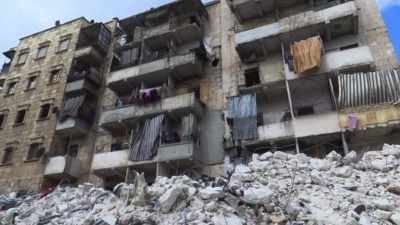 آثار الزلزال في حلب