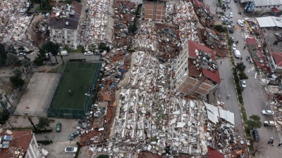 الدمار في شانلي أورفا جراء الزلزال المدمر (الأناضول) 