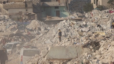 دمار في حارم بريف إدلب عقب الزلزال ـ تويتر