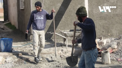 ترميم المنازل المتضررة من الزلزال في ريف حلب