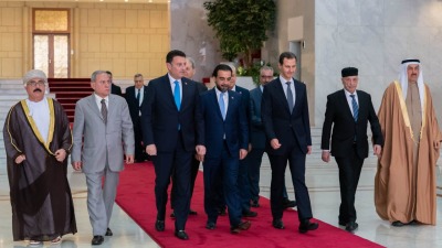 وفد برلماني عربي يلتقي رئيس النظام بشار الأسد في دمشق - سانا