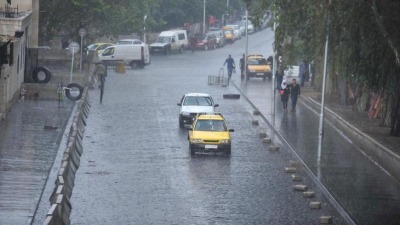 هطول الأمطار في العاصمة دمشق (سانا)