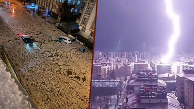 عاصفة رعدية في الجنوب التركي