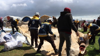 "منسقو الاستجابة": تضرر آلاف الخيم بالعاصفة الهوائية في إدلب وحلب