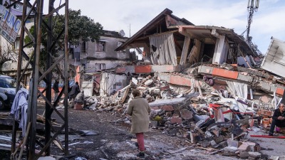 آثار الدمار الناجمة عن الزلزال في مدينة أنطاكيا جنوبي تركيا - GETTY