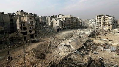 الدمار في حي الأنصاري الذي كان بيد الثوار في حلب الشرقية - التاريخ 20 كانون الثاني 2017