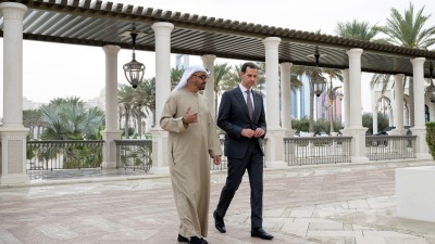 بشار الأسد يلتقي محمد بن زايد آل نهيان رئيس دولة الإمارات