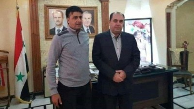 رئيس "فرع الأمن العسكري" السابق في درعا وفيق ناصر (على اليمين) والقيادي وسيم الزرقان - إنترنت