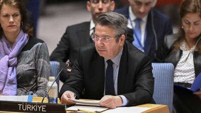 المبعوث التركي الدائم لدى الأمم المتحدة السفير سادات أونال (الأناضول)