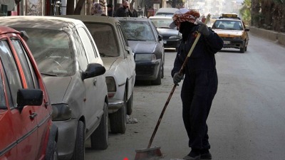 عاملات نظافة في سوريا 