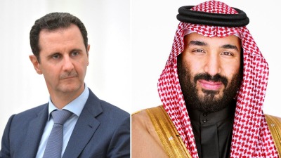 ولي العهد السعودي محمد بن سلمان ورئيس النظام السوري بشار الأسد