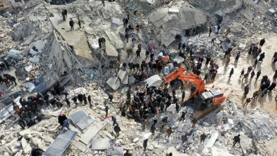 آثار الدمار الذي خلّفه الزلزال في شمالي غربي سوريا – AFP