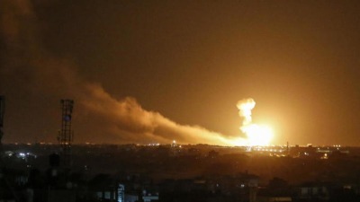 قصف إسرائيلي سابق على محيط العاصمة دمشق - AFP