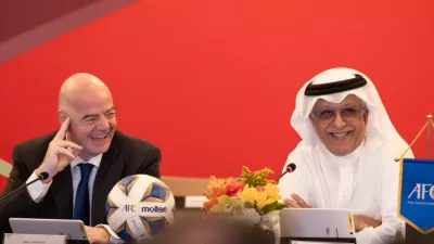 الشيخ سلمان بن إبراهيم آل خليفة رئيس الاتحاد الآسيوي لكرة  القدم.