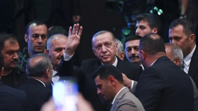 الرئيس التركي رجب طيب أردوغان في إسطنبول، 18 أيار 2023 (Getty Images)