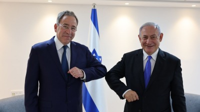 السفير الأميركي لدى إسرائيل توم نايدس (يسار الصورة) وبنيامين نتنياهو - 9 كانون الأول 2021 (US Embassy in Israel)
