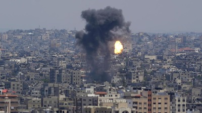 قصف إسرائيلي على قطاع غزة، 10 أيار/مايو 2023 (AP)