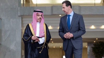 وزير الخارجية السعودية فيصل بن فرحان يلتقي رئيس النظام السوري بشار الأسد في دمشق - (واس)