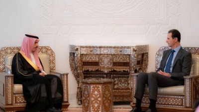 لقاء بشار الأسد مع وزير الخارجية السعودي فيصل بن فرحان في دمشق