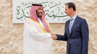 الأسد برفقة محمد بن سلمان في القمة العربية بجدة