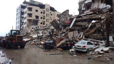 آثار الدمار في مدينة جبلة بريف اللاذقية من جراء الزلزال - 6 شباط 2023 (سبوتنيك)