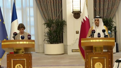 وزير الخارجية القطري مع نظيرته الفرنسية في العاصمة الدوحة - 8 حزيران 2023